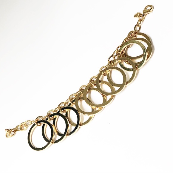 J. Crew Jewelry - J. Crew Gold Suspended Hoops Bracelet